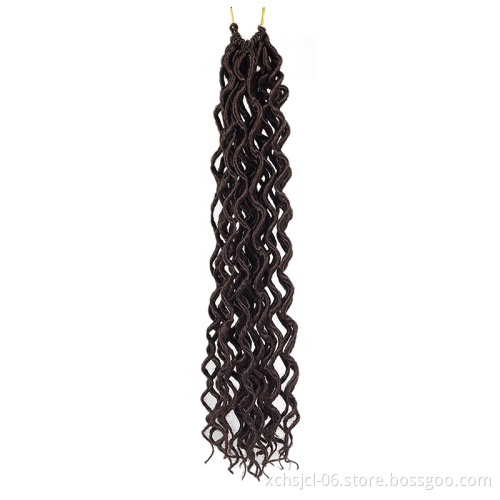 Wholesale Pricewholesale Crochet Braiding Hair Braids Synthetic Crochet Braid faux dredlock soft curly faux locs for Women